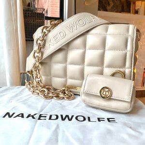 Naked Wolfe Charlize Bag in taupe quilted leather - new never used